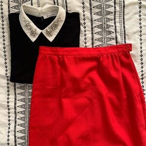 Koret | Vintage cherry red skirt 🍒